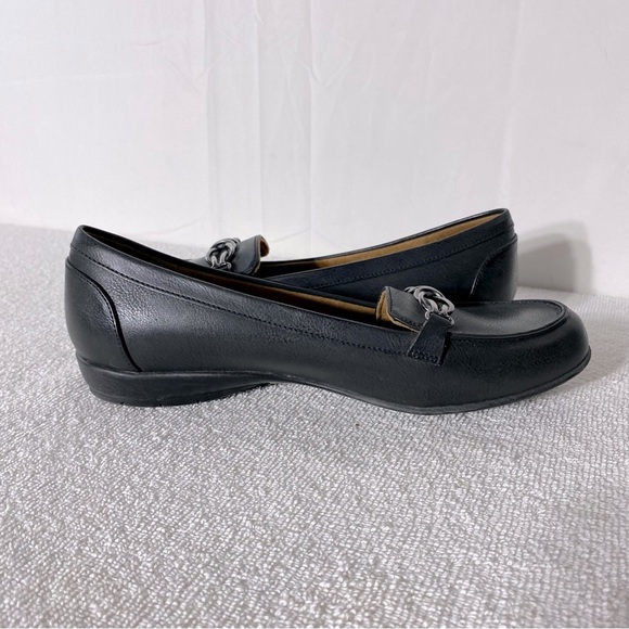Natural Soul Black Faux Leather Slip On Loafers Flats 8.5W - Picture 10 of 13